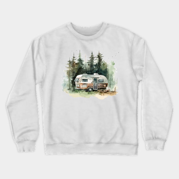 Camping Crewneck Sweatshirt by vospot